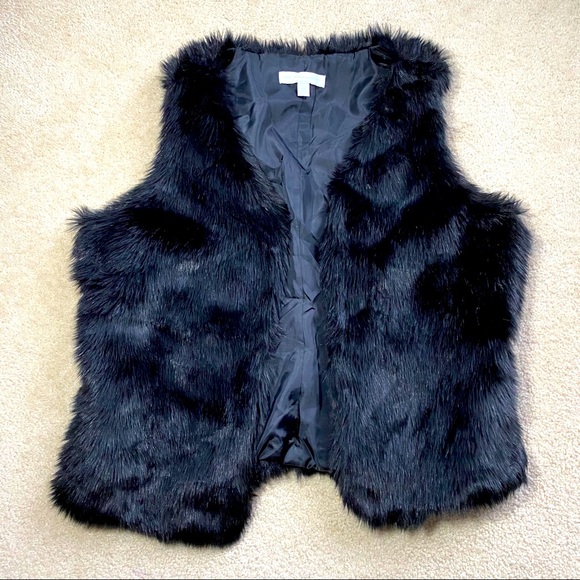 New York Company Faux Fur Vest Lxl 
